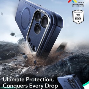 HHusa iPhone 17 Pro Max ESR Cyber Armor Kickstand albastra - Img 3
