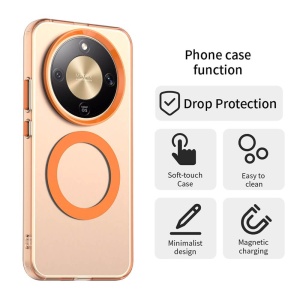 Husa Honor Magic 8 Lite CandyCase Magsafe portocalie - Img 2