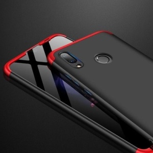 Husa Huawei P Smart 2019-GKK 360 Front and Back Case Full Body Cover -Negru cu Rosu - Img 3