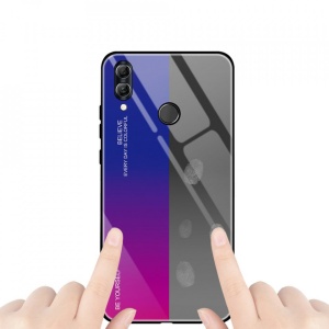 Husa Huawei P Smart 2019-Gradient Glass Durable Cover din sticla securizata 9H-pink-purple - Img 4