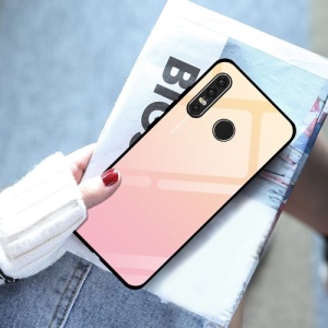 Husa Huawei P30 Lite -Gradient Glass Durable Cover din sticla securizata 9H-Roz - Img 5