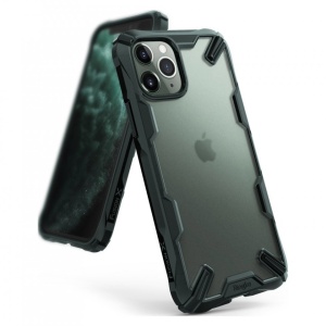 Husa Iphone 11 PRO MAX- Ringke Fusion X cu bumper de protecție TPU Green - Img 1