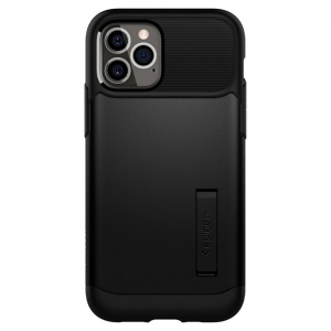 Husa Iphone 12 PRO / Iphone 12 -Spigen Slim Armor - Black - Img 2