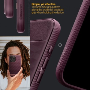 Husa iPhone 15 Pro Max Caseology Parallax Magsafe Burgundy by Spigen - Img 6