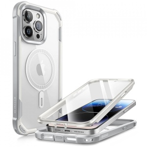Husa iPhone 15 Pro Max i-Blason Ares Magsafe transparenta margini albe - Img 1