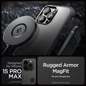 Husa iPhone 15 Pro Max Spigen Rugged Armor MagSafe - Img 3