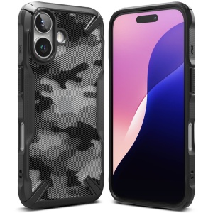 Husa iPhone 16 Plus Ringke Fusion X Camo Black - Img 3