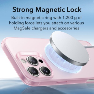 Husa iPhone 16 Pro Max ESR Zero HaloLock Frosted Pink - Img 6
