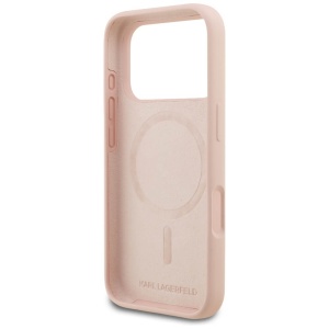 Husa iPhone 17 Pro Karl Lagerfeld Silicone Sketch & Logo Pink Karl - Img 4