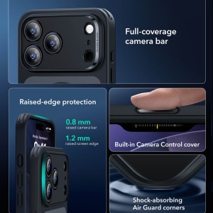 Husa iPhone 17 Pro Max Classic Hybrid HaloLock cu MagSafe de la ESR Frosted Black - Img 4