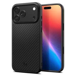 Husa iPhone 17 Pro Max Spigen Enzo Aramid "T" MagSafe black