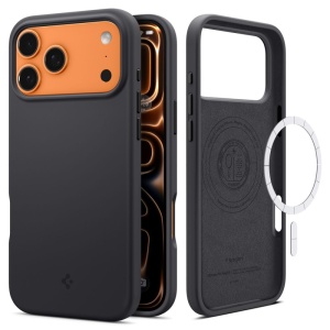 Husa iPhone 17 Pro Spigen Silicone Fit Magsafe Neagra