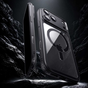 Husă iPhone 18 Pro Max - ESR Classic Hybrid HaloLock - Clear Black - Img 2