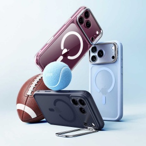 Husă iPhone 18 Pro Max - ESR Classic Hybrid HaloLock Kickstand - Frosted Bubblegum Pink - Img 7