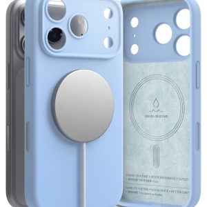 Husă iPhone 18 Pro Max - Ringke - Silicone MagSafe - Light Blue