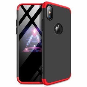 Husa Iphone XR-GKK 360 Front and Back Case Full Body Cover -Negru cu Rosu - Img 1