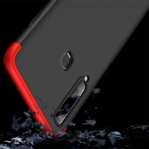 Husa Samsung Galaxy A9 -GKK 360 Front and Back Case Full Body Cover Negru cu Rosu - Img 4