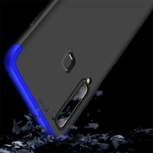 Husa Samsung Galaxy A9 -GKK 360 Front and Back Case Full Body Cover Negru cu Albastru - Img 6