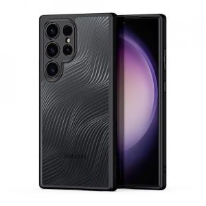 Husa Samsung Galaxy S24 Ultra Dux Ducis Aimo transparenta cu margini negre
