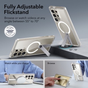 Husa Samsung Galaxy S24 Ultra ESR Boost Flickstand HaloLock Clear - Img 5