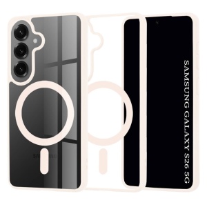 Husa Samsung Galaxy S26 Magsafe Pro transparenta margini nude pink