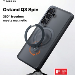 Husă Samsung Galaxy S26 Torras Ostand Spin Series – Stand 360°, Protecție Avansată, Neagră - Img 4
