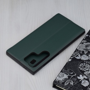 Husa Samsung Galaxy S26 Ultra Eco Leather View Case verde inchis - Img 3