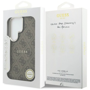 Husa Samsung Galaxy S26 Ultra Guess 4G Embossed Ring MagSafe Maro - Img 7