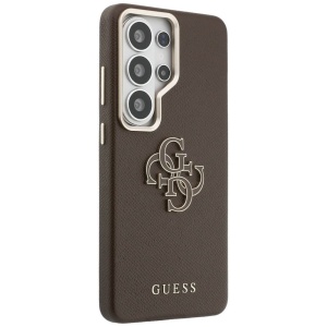 Husa Samsung Galaxy S26 Ultra Guess Grained Big 4G Metal Logo maro - Img 3