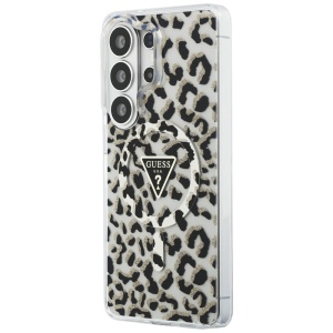 Husa Samsung Galaxy S26 Ultra Guess IML Leopard Print Triangle MagSafe Neagra - Img 3