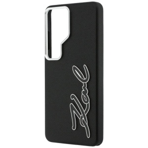 Husa Samsung Galaxy S26 Ultra Karl Lagerfeld Full Wrapped Grained Leather with Signature Resin Logo neagra - Img 4