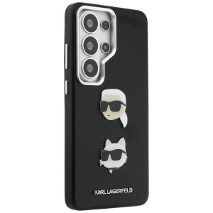 Husa Samsung Galaxy S26 Ultra Karl Lagerfeld Wrapped Leather Saffiano with with K&C Head Pin neagra - Img 2