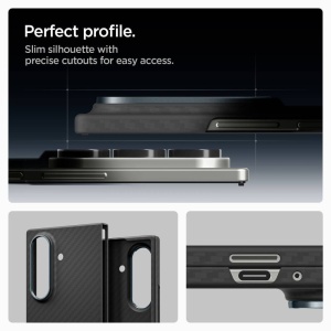 Husa Samsung Galaxy Z Fold 7 Spigen Air Skin Aramid Black - Img 2