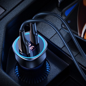 Incarcator auto Usams Car Charger C26 Dual Port : 1xUSB-A, 1xType-C, PD, 95W, 3.25A - Img 6