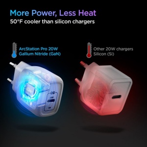 Incarcator Spigen ArcStation 20W cu cablu de date Type c to lightning - Img 5