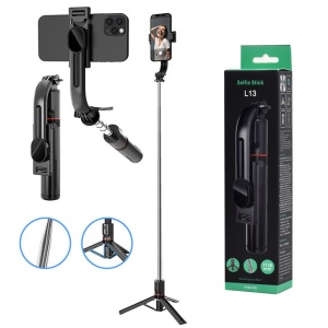 Selfie Stick cu telecomandă Bluetooth si trepied telescopic 113 cm Negru