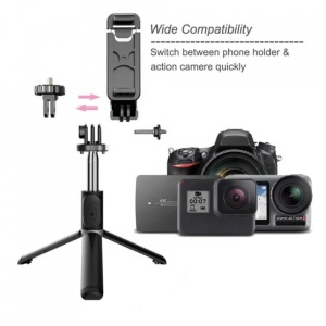 Selfie Stick cu trepied stabil, Bluetooth, rotatie 360, 103cm - Img 5