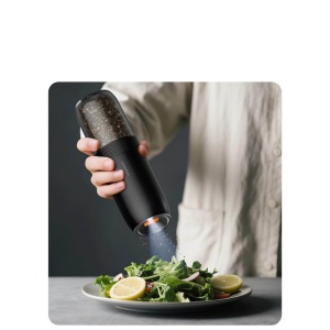 Set râșnițe electrice pentru Sare și Piper Deerma YM01, cană 175ml, mecanism ceramic, negru - Img 7