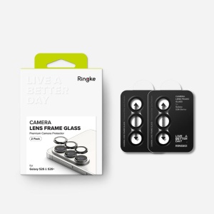 Sticla securizata pentru camera telefonului Samsung Galaxy S26 / S26 Plus Ringke - Camera Lens Frame Glass Black X 2 buc - Img 7