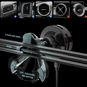 Detaliu clips de prindere pe grila de aer pentru suportul auto Spigen ACP10511