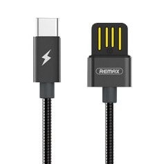 Cablu de date Remax Silver Serpent RC-080a -USB Type C -Negru-1 M - Img 1