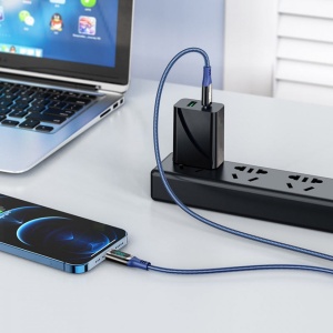 Cablu USB tip C to Lightning cu display LED, 20W, 1.2m - HOCO Data Cable Extreme (S51) - Img 5