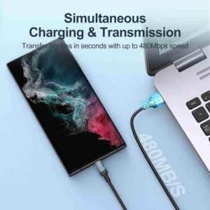 Cablu USB tip C to Type-C Fast Charging 100W, 480Mbps, 1.2m JoyRoom S-CC100A10 alb - Img 7