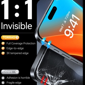 Folie sticla securizata iPhone 17 Torras GlassGo Install Master - Img 6