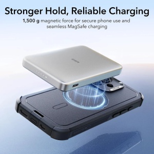 HHusa iPhone 17 ESR Cyber Armor Halolock neagra - Img 5