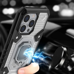 Husa Apple iPhone 13 Pro Max- Honeycomb Armor- Black - Img 6