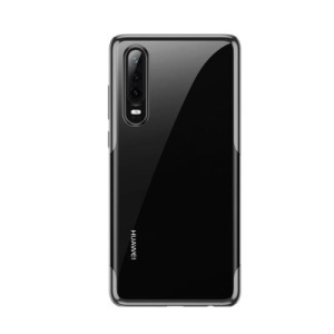Husa Huawei P30 -Baseus Shining Case-transparenta cu negru - Img 1