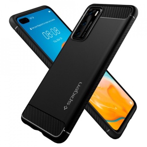 Husa Huawei P40 - Spigen Rugged Armor -Neagra - Img 4