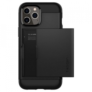 Husa Iphone 12 Pro Max -Spigen Slim Armor CS Neagra - Img 5