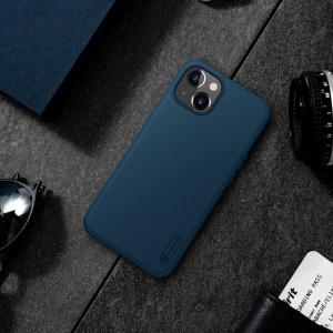 Husa Iphone 13 -Nillkin Super Frosted Shield Case Albastra - Img 7